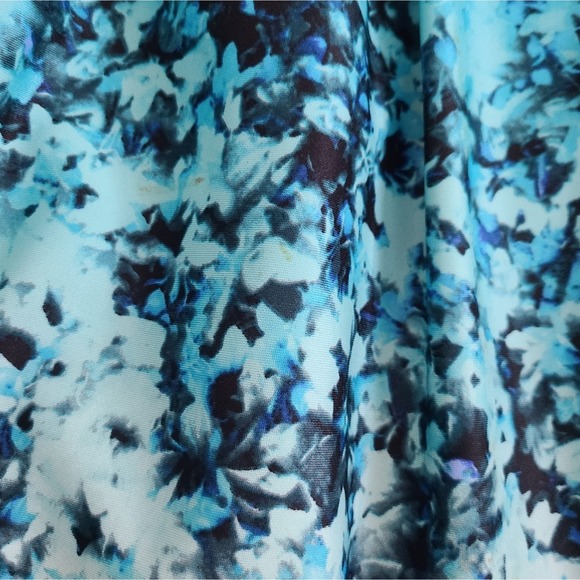 Vince Camuto Blue Ombre Floral Abstract Fit And Flare Dress Size 6 - Picture 8 of 11